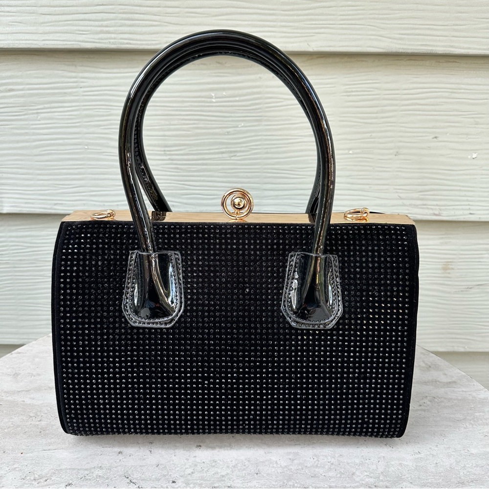 Sparkly Bling Rhinestone Evening Clutch Handbag EUC